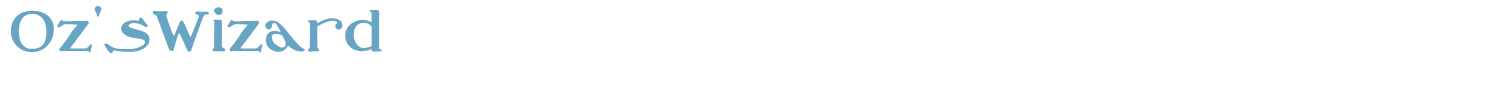 sample Oz'sWizard font