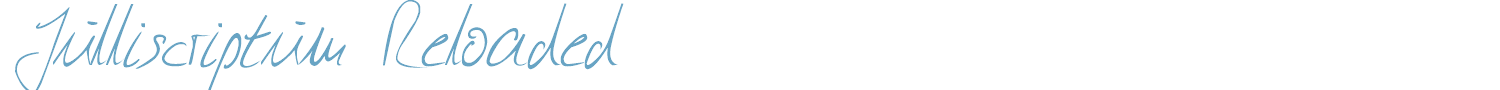 sample Julliscriptum Reloaded font