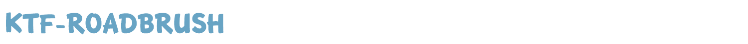sample KTF-Roadbrush font