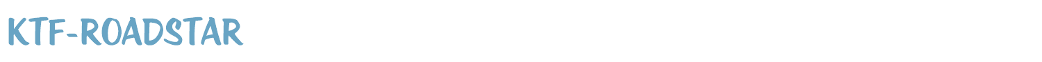 sample KTF-Roadstar font