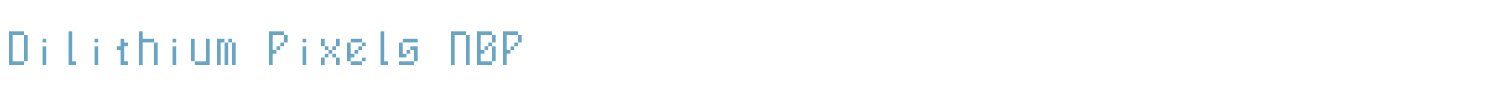 sample Dilithium Pixels NBP font