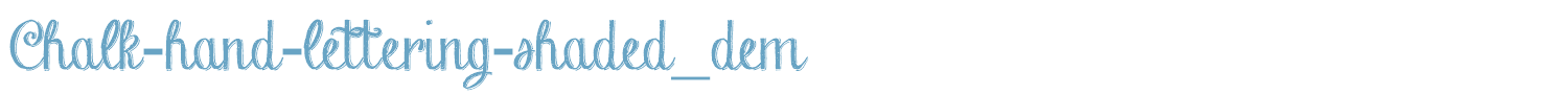 sample Chalk-hand-lettering-shaded_dem font