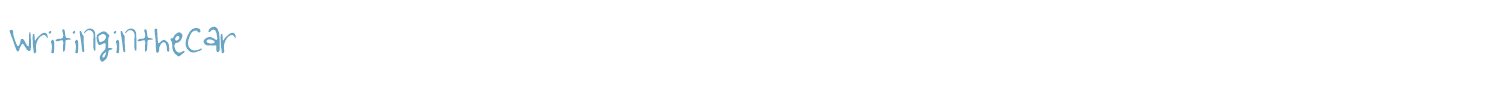 sample WritingintheCar font
