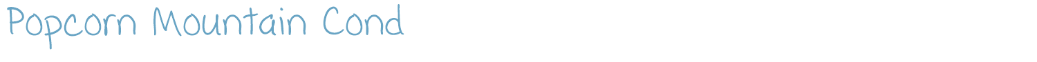 sample Popcorn Mountain Std font