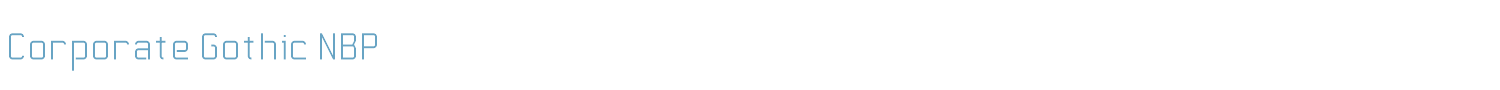 sample Corporate Gothic NBP font