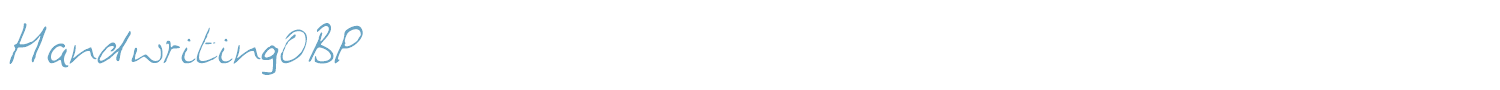 sample HandwritingOBP font
