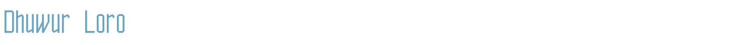 sample Dhuwur Loro font