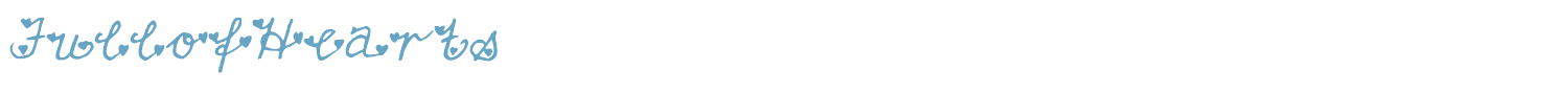sample FullofHearts font