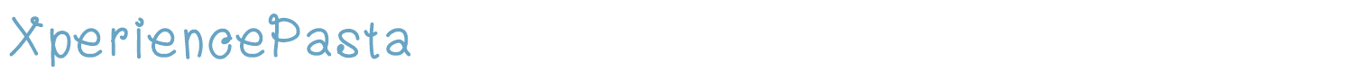 sample XperiencePasta font