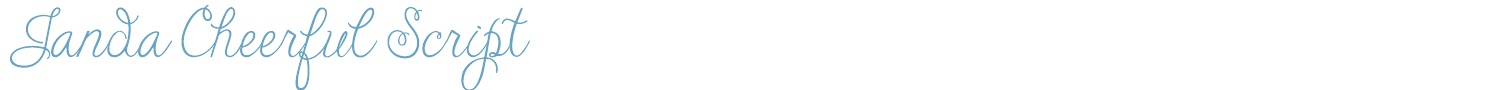 sample Janda Cheerful Script font