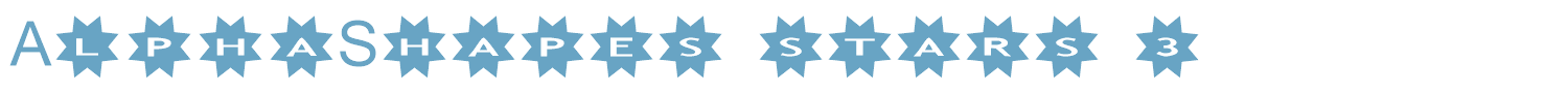 sample AlphaShapes stars 3 font