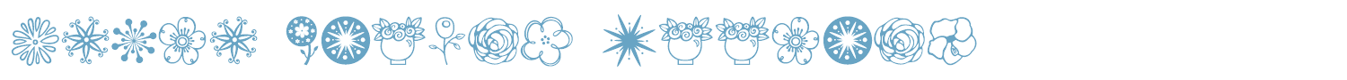 sample Janda Flower Doodles font