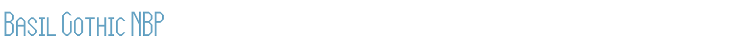 sample Basil Gothic NBP font