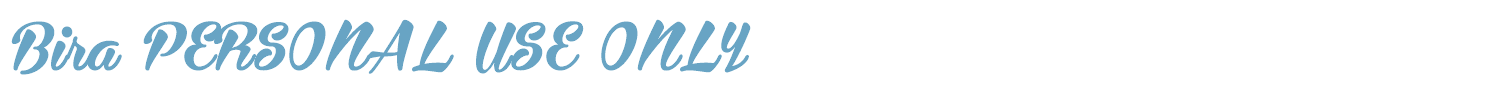 sample Bira PERSONAL USE ONLY font