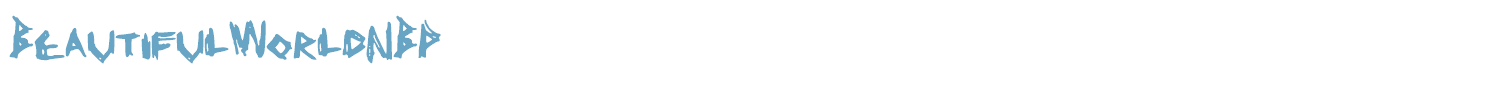 sample BeautifulWorldNBP font