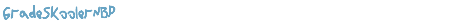 sample GradeSkoolerNBP font