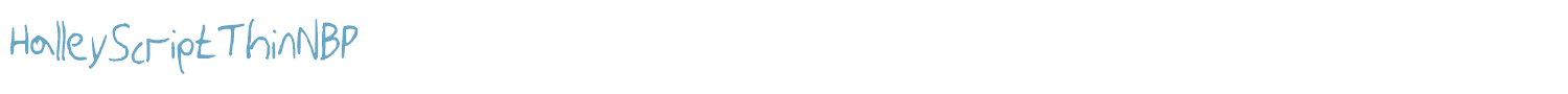 sample HalleyScriptThinNBP font