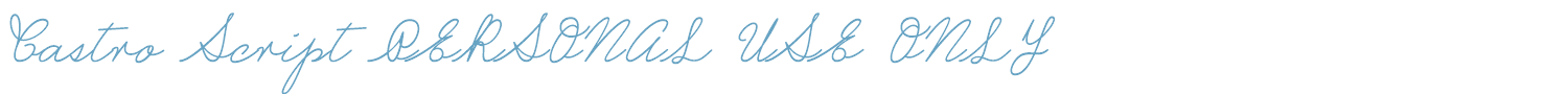 sample Castro Script PERSONAL USE ONLY font