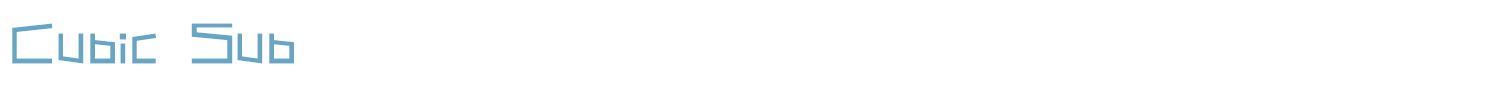 sample Cubic Sub font