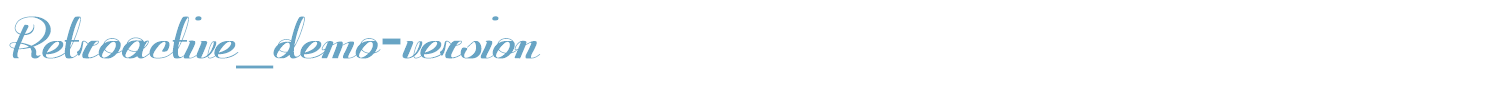 sample Retroactive_demo-version font