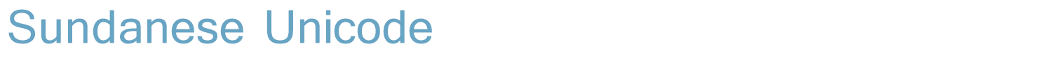 sample Sundanese Unicode font