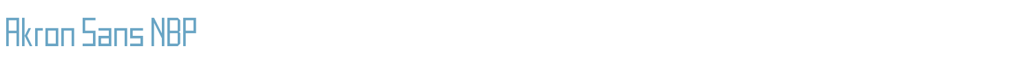 sample Akron NBP font