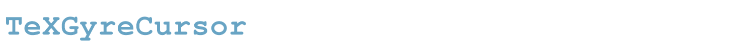 sample TeXGyreCursor font