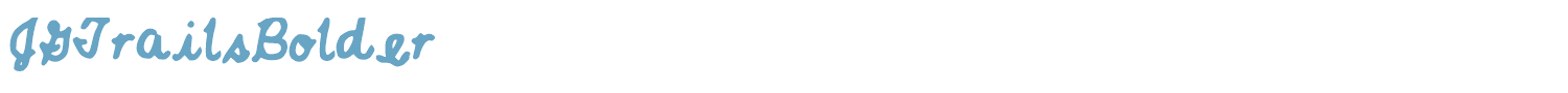 sample JGTrailsBolder font
