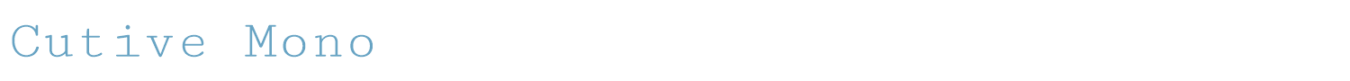 sample Cutive Mono font