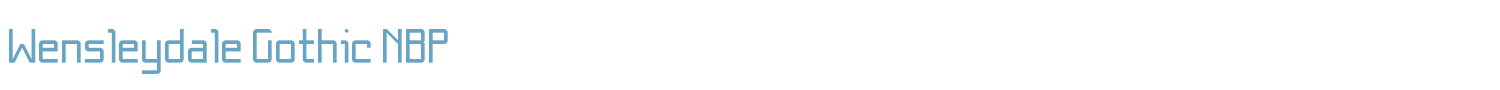 sample Wensleydale Gothic NBP font