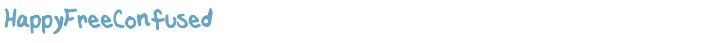 sample HappyFreeConfused font