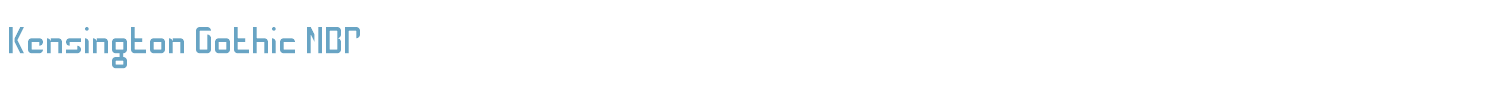 sample Kensington Gothic NBP font
