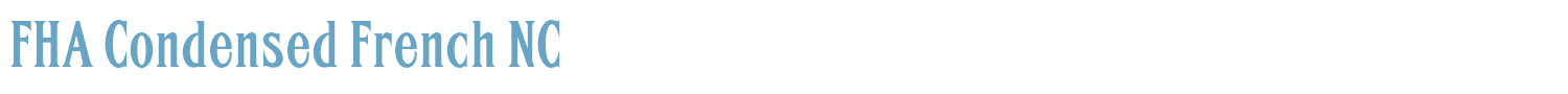 sample FHA Condensed French font