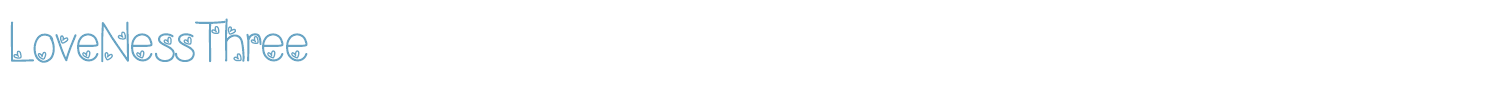 sample LoveNessThree font