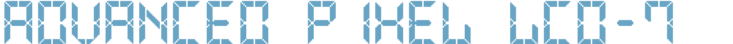 sample Advanced Pixel LCD-7 font