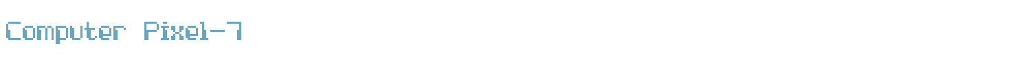 sample Computer Pixel-7 font