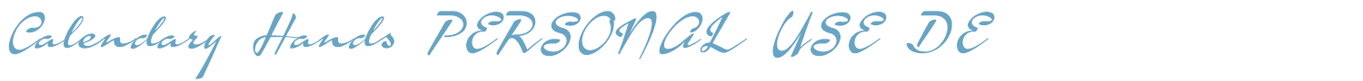 sample Calendary Hands PERSONAL USE DE font