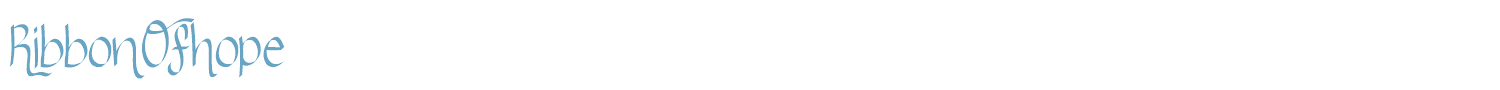 sample RibbonOfhope font