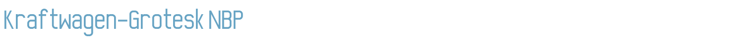 sample Kraftwagen-Grotesk NBP font