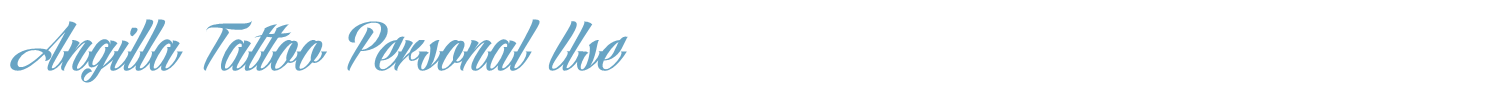 sample Angilla Tattoo Personal Use font