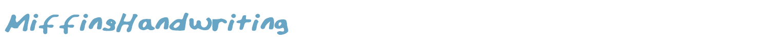 sample MiffinsHandwriting font