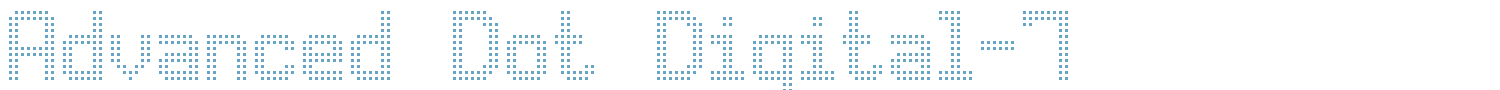 sample Advanced Dot Digital-7 font