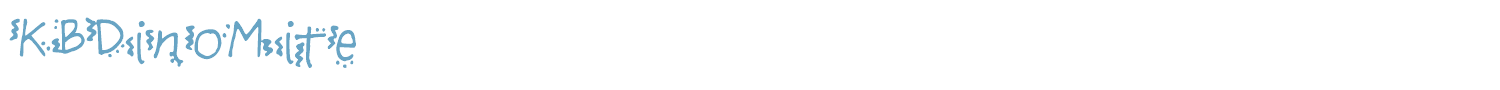 sample KBDinoMite font