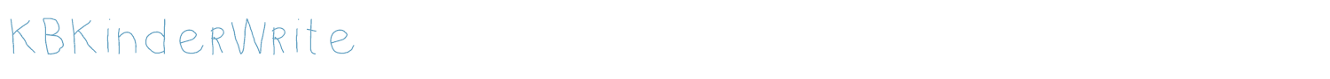 sample KBKinderWrite font
