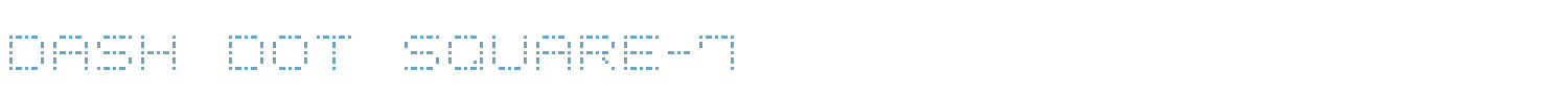 sample Dash Dot Square-7 font
