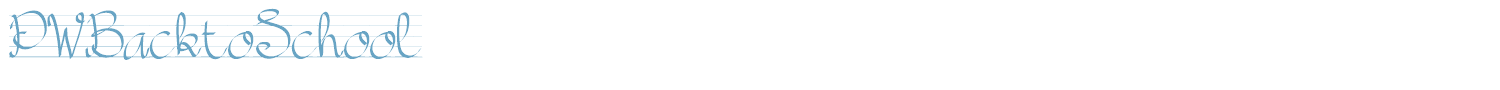 sample PWBacktoSchool font