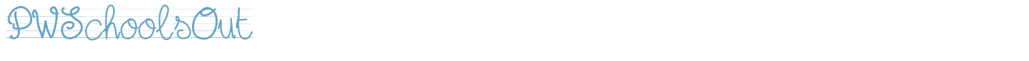 sample PWSchoolsOut font