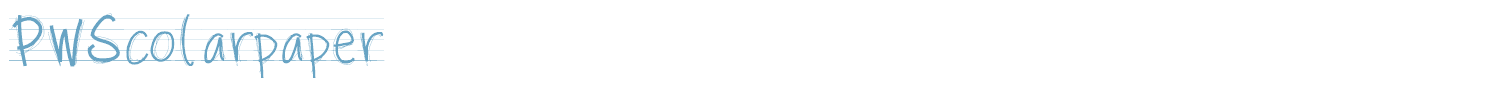 sample PWScolarpaper font