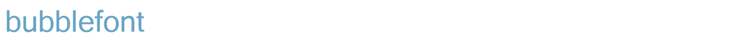 sample bubblefont font