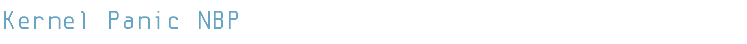 sample Kernel Panic NBP font